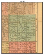 Elrod, South Dakota 1900 Old Town Map Custom Print - Clark Co.