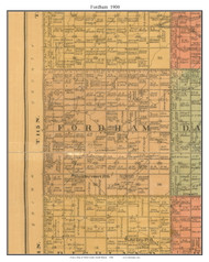 Fordham, South Dakota 1900 Old Town Map Custom Print - Clark Co.