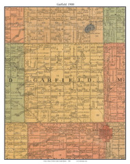 Garfield, South Dakota 1900 Old Town Map Custom Print - Clark Co.