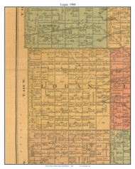 Logan, South Dakota 1900 Old Town Map Custom Print - Clark Co.