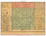 Rosedale, South Dakota 1900 Old Town Map Custom Print - Clark Co.