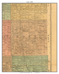 Eden, South Dakota 1900 Old Town Map Custom Print - Clark Co.