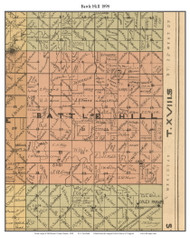 Battle Hill, Kansas 1898 Old Town Map Custom Print - McPherson Co