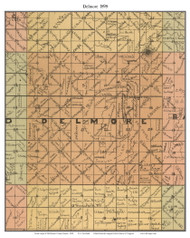 Delmore, Kansas 1898 Old Town Map Custom Print - McPherson Co