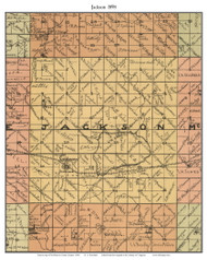 Jackson, Kansas 1898 Old Town Map Custom Print - McPherson Co