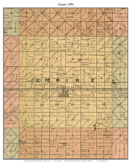 Empire, Kansas 1898 Old Town Map Custom Print - McPherson Co