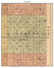 Canton, Kansas 1898 Old Town Map Custom Print - McPherson Co