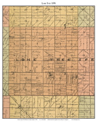 Lone Tree, Kansas 1898 Old Town Map Custom Print - McPherson Co