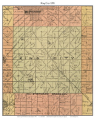 King City, Kansas 1898 Old Town Map Custom Print - McPherson Co