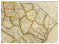 Northeastern South Carolina 1822 - Roads Local placenames Old Map Custom Reprint SC State