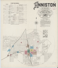 Anniston, Alabama 1890 - Old Map Alabama Fire Insurance Index