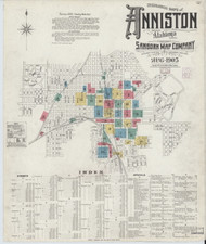 Anniston, Alabama 1905 - Old Map Alabama Fire Insurance Index