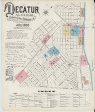 Decatur, Alabama 1888 - Old Map Alabama Fire Insurance Index