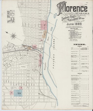 Florance, Alabama 1889 - Old Map Alabama Fire Insurance Index