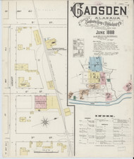Gadsden, Alabama 1888 - Old Map Alabama Fire Insurance Index
