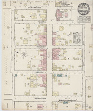 Greensboro, Alabama 1884 - Old Map Alabama Fire Insurance Index