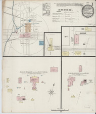 Talladega, Alabama 1889 - Old Map Alabama Fire Insurance Index