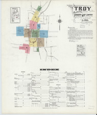 Troy, Alabama 1916 - Old Map Alabama Fire Insurance Index