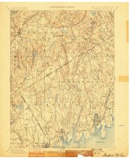 Stamford, New York - Connecticut 1899 (1899) USGS Old Topo Map 15x15 Quad
