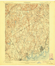 Stamford, New York - Connecticut 1899 (1908) USGS Old Topo Map 15x15 Quad