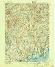 Stamford, New York - Connecticut 1899 (1943) USGS Old Topo Map 15x15 Quad