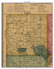 Eden, South Dakota 1898 Old Town Map Custom Print - Codington Co.