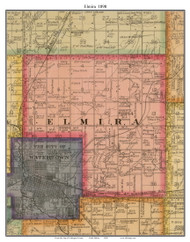 Elmira, South Dakota 1898 Old Town Map Custom Print - Codington Co.