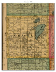 Graceland, South Dakota 1898 Old Town Map Custom Print - Codington Co.