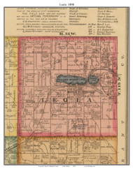 Leola, Punished Woman Lake, South Dakota 1898 Old Town Map Custom Print - Codington Co.