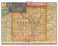 Sheridan, South Dakota 1898 Old Town Map Custom Print - Codington Co.