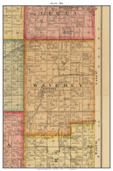 Waverly, South Dakota 1898 Old Town Map Custom Print - Codington Co.