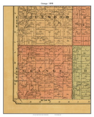 Grange, South Dakota 1898 Old Town Map Custom Print - Deuel Co.