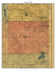 Herrick, South Dakota 1898 Old Town Map Custom Print - Deuel Co.