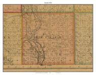 Beulah, South Dakota 1893 Old Town Map Custom Print - Hanson Co.