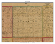 Fairview, South Dakota 1893 Old Town Map Custom Print - Hanson Co.