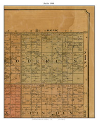 Berlin, South Dakota 1900 Old Town Map Custom Print - Douglas Co.