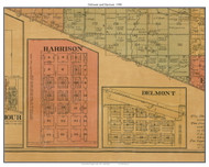 Delmont and Harrison, South Dakota 1900 Old Town Map Custom Print - Douglas Co.