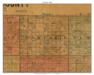 Garfield, South Dakota 1900 Old Town Map Custom Print - Douglas Co.