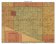 Independence, South Dakota 1900 Old Town Map Custom Print - Douglas Co.