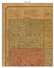 Joubert, South Dakota 1900 Old Town Map Custom Print - Douglas Co.