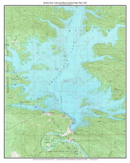 Broken Bow Lake and Beavers Bend State Park 1981 - Custom USGS Old Topo Map - Oklahoma
