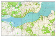 Eufaula Lake and Indianola 1971 - Custom USGS Old Topo Map - Oklahoma