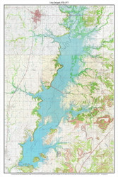 Lake Oologah 1970-1972 - Custom USGS Old Topo Map - Oklahoma