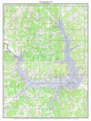 Lake Thunderbird 1970 - Custom USGS Old Topo Map - Oklahoma