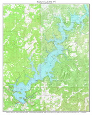 Tenkiller Ferry Lake 1972-1974 - Custom USGS Old Topo Map - Oklahoma