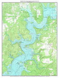 Tenkiller Ferry Lake North and Cookson 1972-1973 - Custom USGS Old Topo Map - Oklahoma