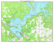 Tenkiller Ferry Lake South and Blackgum 1972-1974 - Custom USGS Old Topo Map - Oklahoma