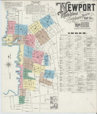 Newport, Rhode Island 1891 - Old Map Rhode Island Fire Insurance Index