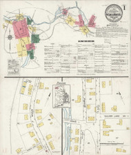 Pascoag Harrisville, Rhode Island 1921 - Old Map Rhode Island Fire Insurance Index