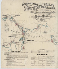 Pawtuxet Valley, Rhode Island 1894 - Old Map Rhode Island Fire Insurance Index